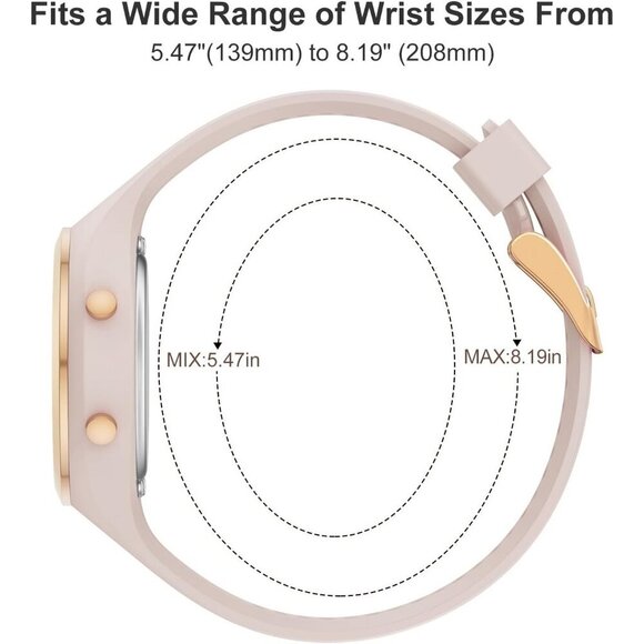 Women\'s Pink Sand Silicone Digital Gold Bezel Water-Resistant Alarm Stop Watch main image 6
